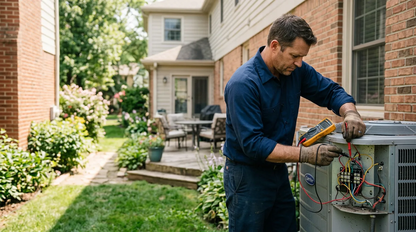 HVAC technician working near Dexter, IA